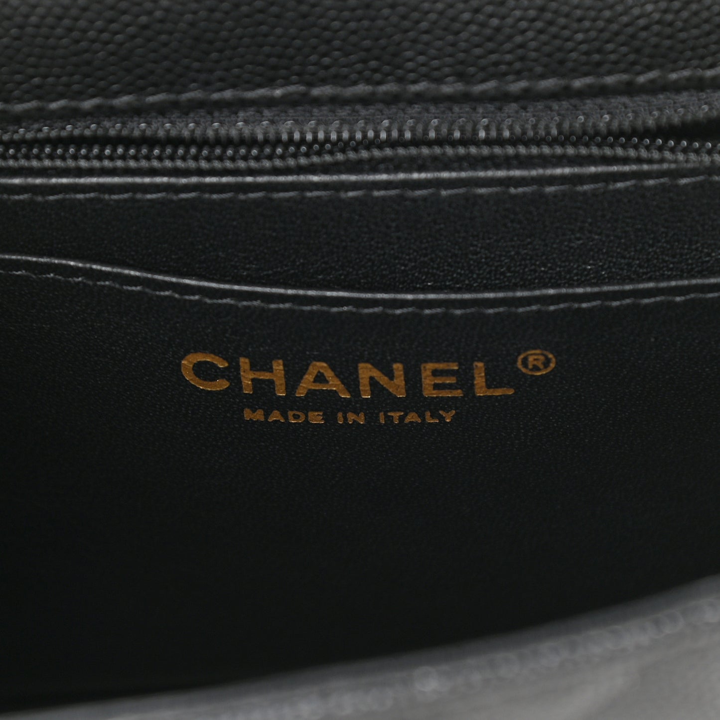 Caviar Quilted Mini Square Flap Black