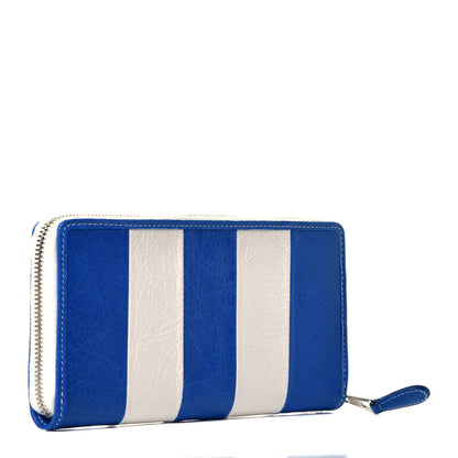 Balenciaga Veau Arena Multicolore Bazar Continental Zip Around Wallet Bleu Lazuli White 3 of 7