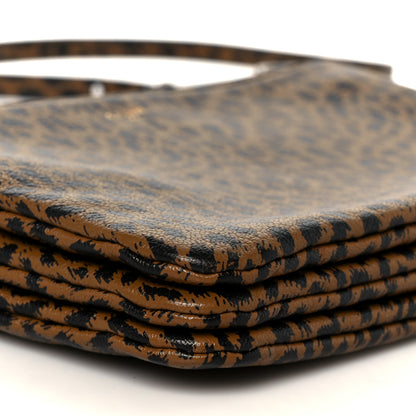 Celine Goatskin Leopard Printed Small Trio Crossbody Bag Brown Black 11 of 12