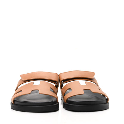 Hermes Calfskin Womens Chypre Sandals 36 Gold 2 of 9