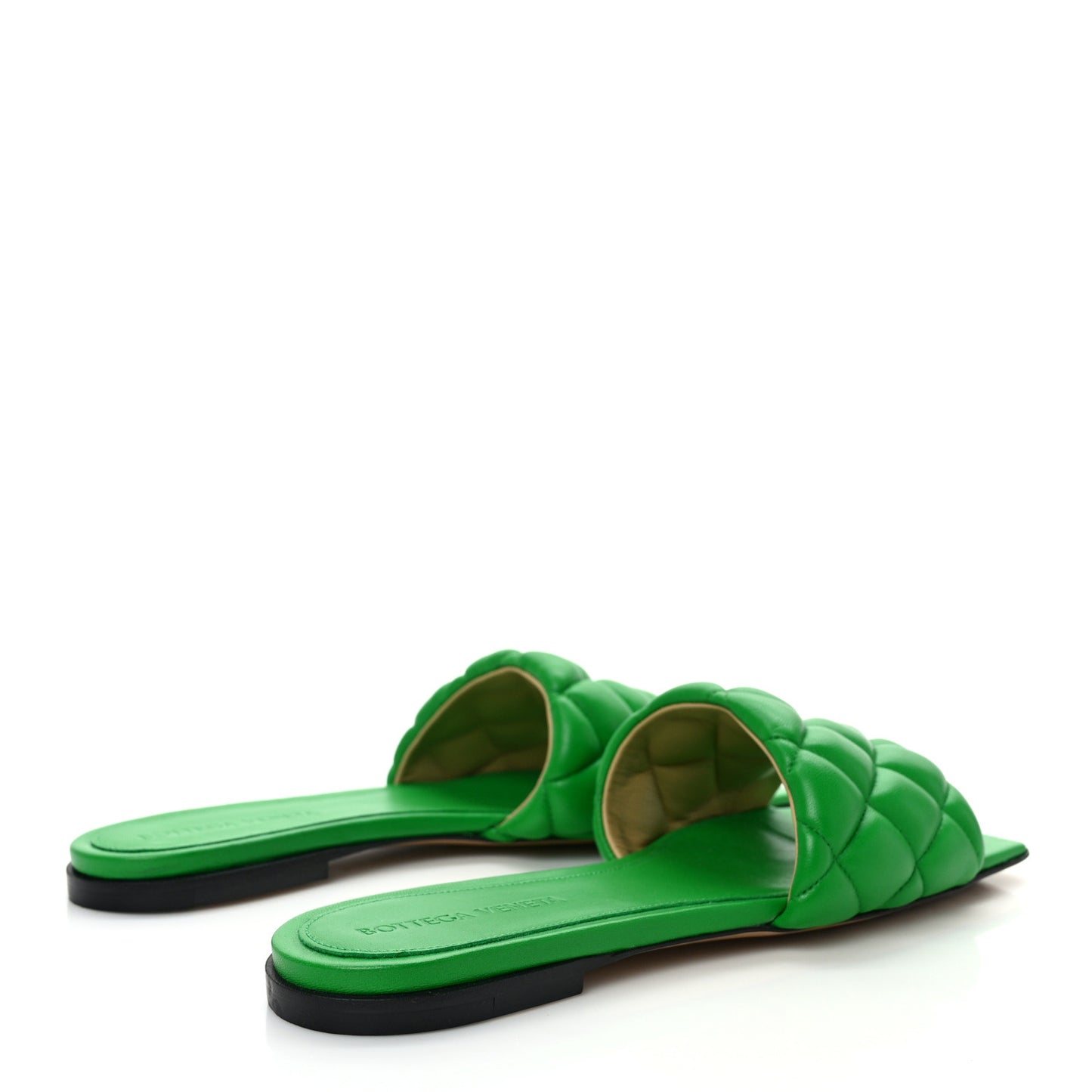 Nappa Matelasse Padded Flat Sandals 36 Parakeet