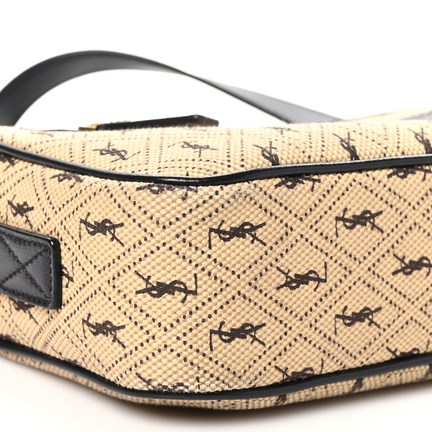 Canvas Monogram All Over Camera Bag Beige