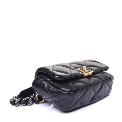 Chanel Lambskin Quilted 19 Waist Bag Black 4 of 13