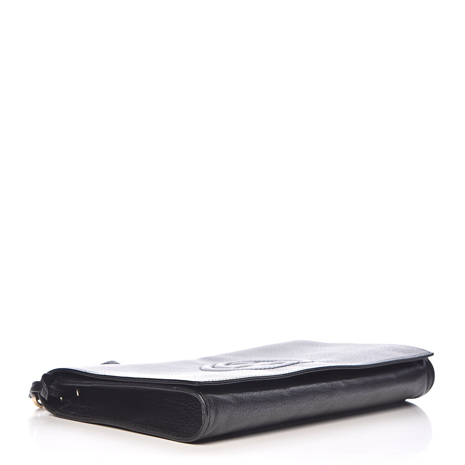 Gucci Pebbled Calfskin Medium Soho Clutch Black 4 of 12