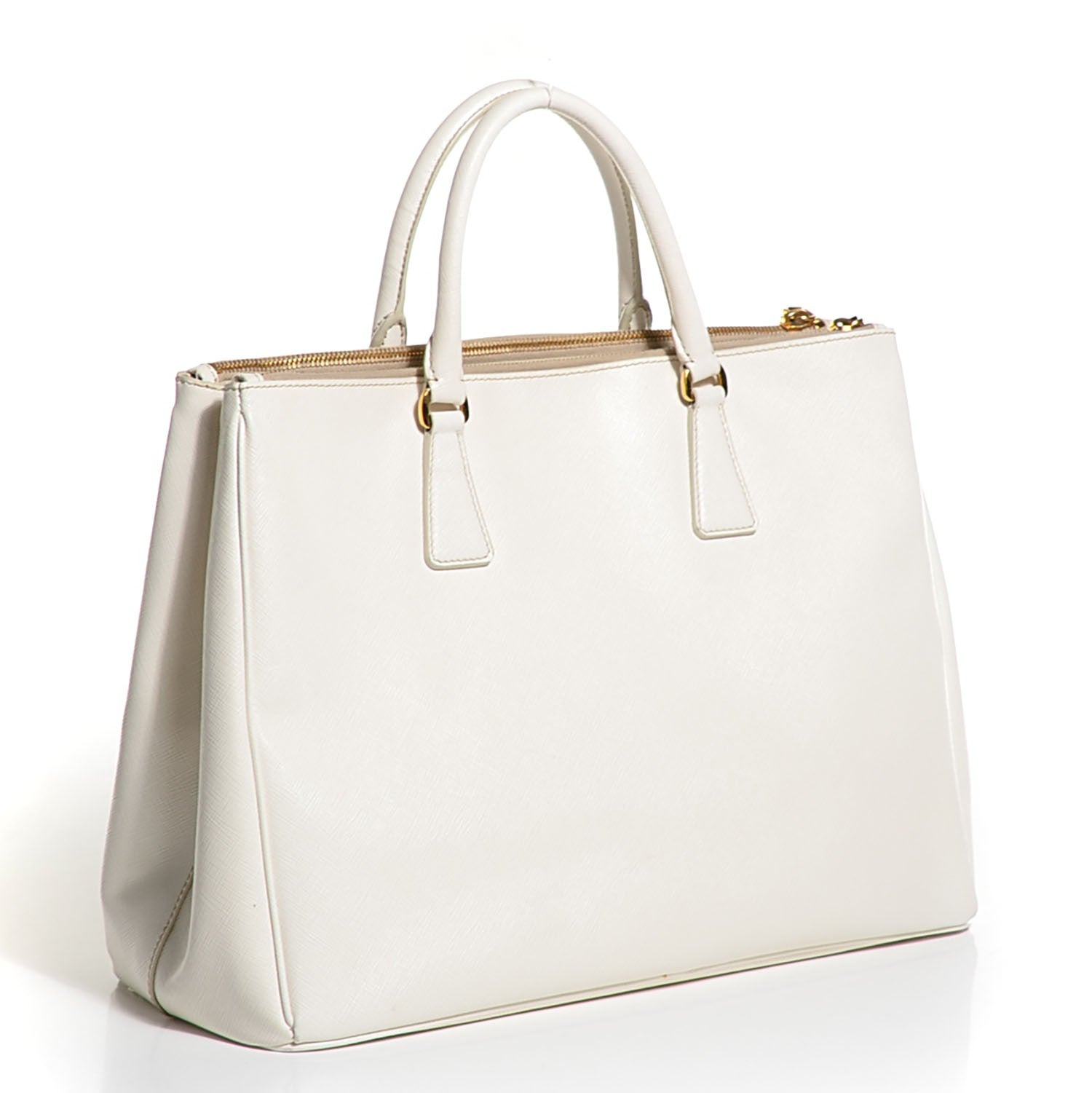 Prada Saffiano Lux Large Double Zip Tote Bianco 3 of 11