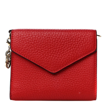 Christian Dior Bullcalf Diorissimo Medium Envelope Wallet True Red Pink 1 of 14