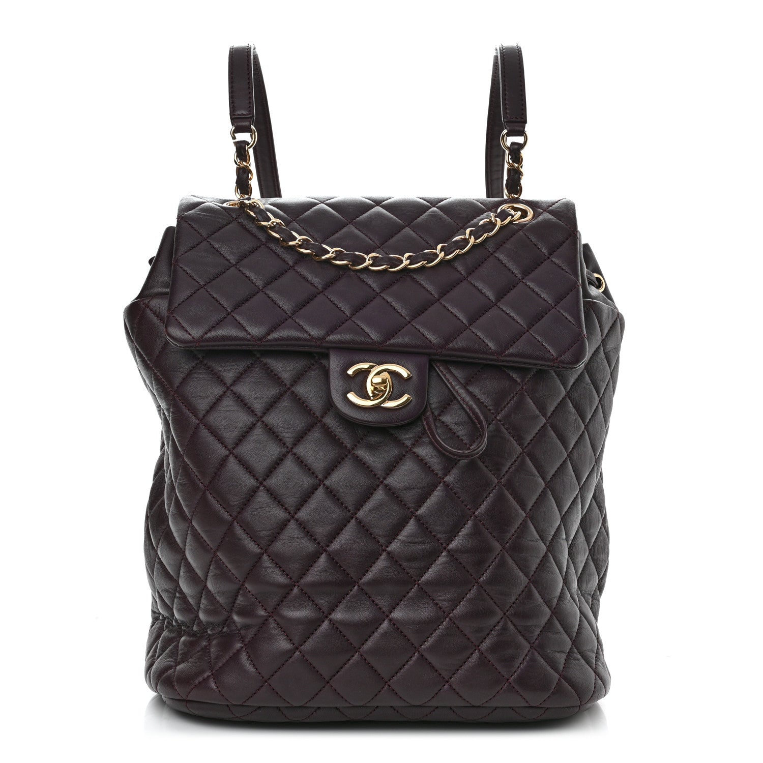 Chanel Lambskin Quilted Large Urban Spirit Backpack Dark Purple 1 of 9