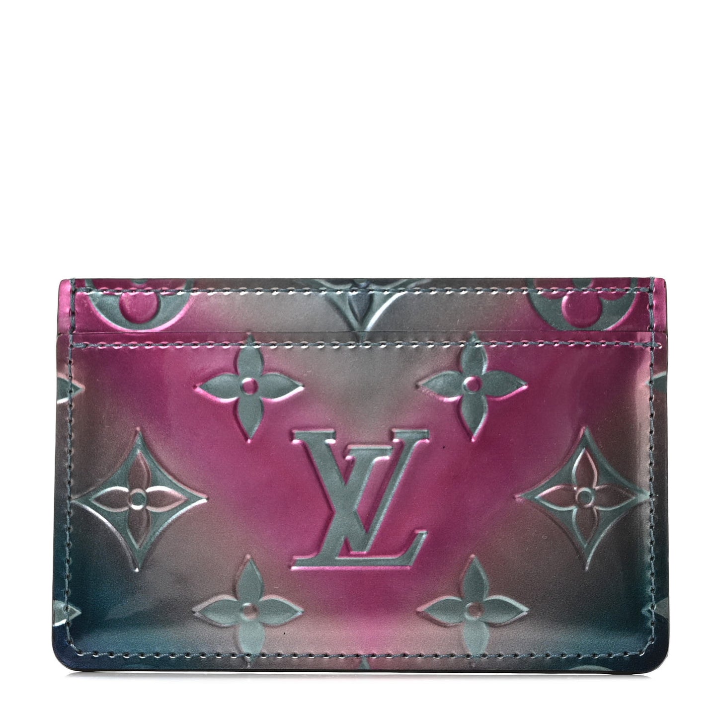 Metallic Vernis Card Holder Blue Pink