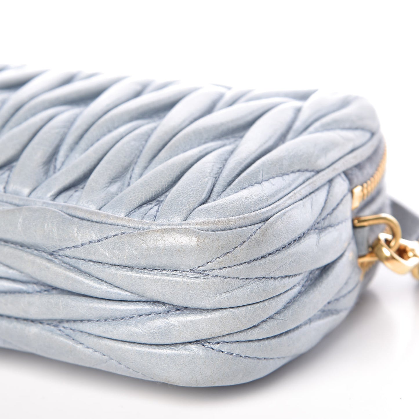 Nappa Matelasse Double Zip Pochette Clutch Nube