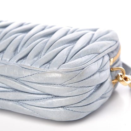 Miu Miu Nappa Matelasse Double Zip Pochette Clutch Nube 10 of 10