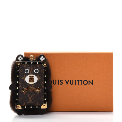 Louis Vuitton Wild Fur Monogram Eye-Trunk Bear Bag Charm 10 of 10