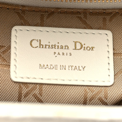 Christian Dior Lambskin Cannage Small My ABCDior Lady Dior White 6 of 13