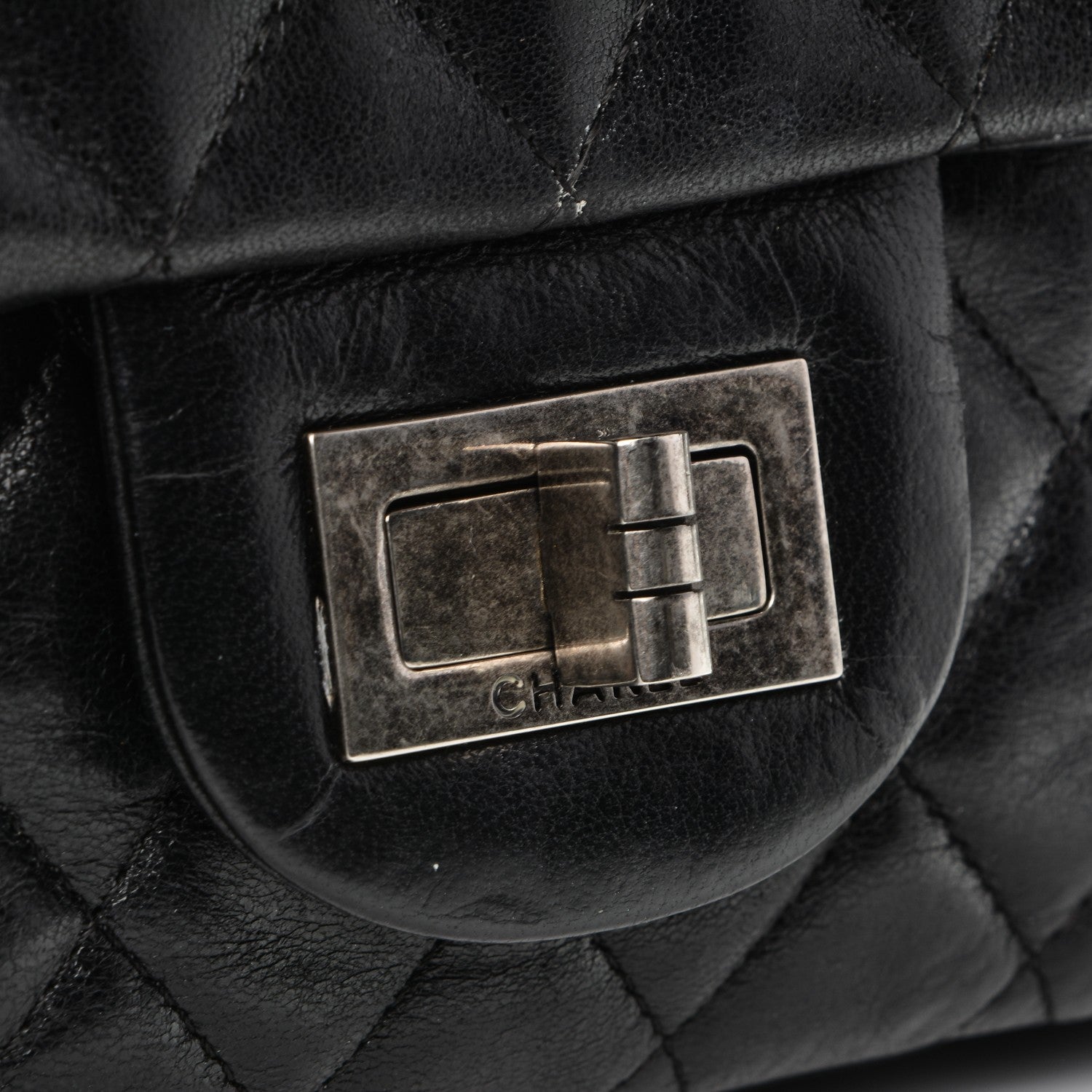 Chanel Calfskin Quilted Hybrid Reissue East West Flap Black 4 of 7