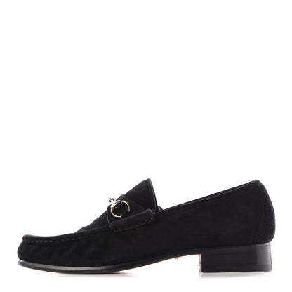 Gucci Suede Mens 1953 Horsebit Loafers 10 Black 1 of 9