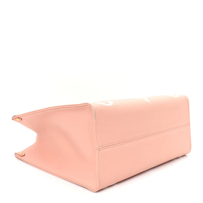 Louis Vuitton Empreinte Monogram Giant Onthego MM Rose Trianon Crème 4 of 9