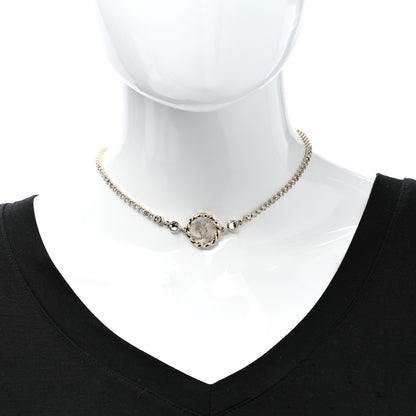 Chanel Crystal CC Choker Necklace Gold 2 of 5