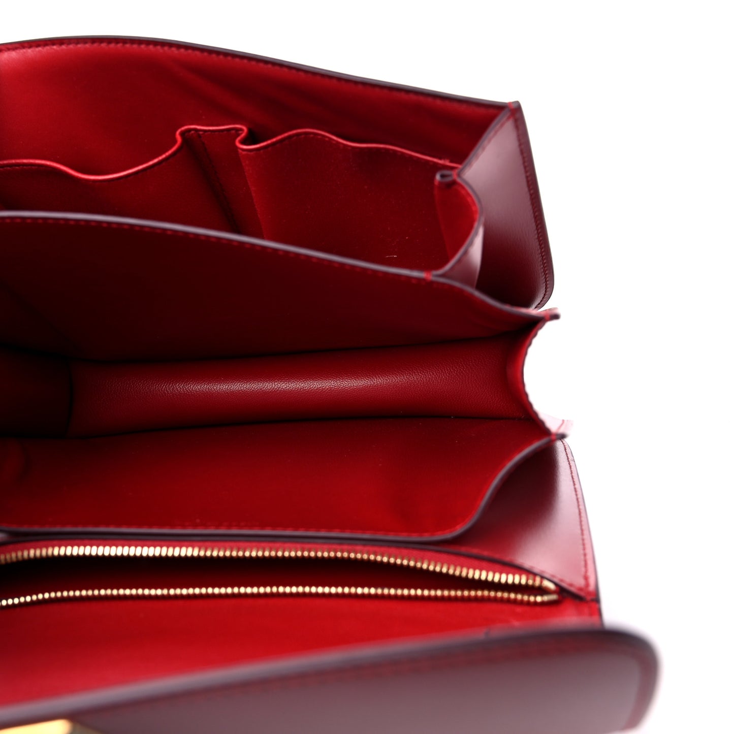 Box Calfskin Medium Classic Box Flap Bag Red