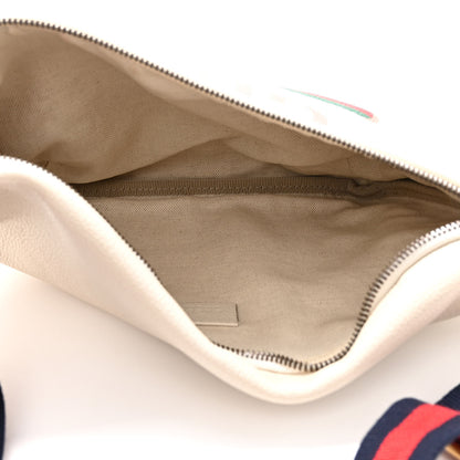 Gucci Grained Calfskin Logo Belt Bag White 5 of 10