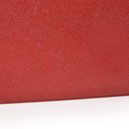 Chanel Caviar Timeless CC Yen Wallet Red 12 of 14