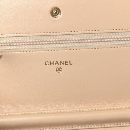 Chanel Caviar Timeless CC Wallet on Chain WOC Beige 6 of 12