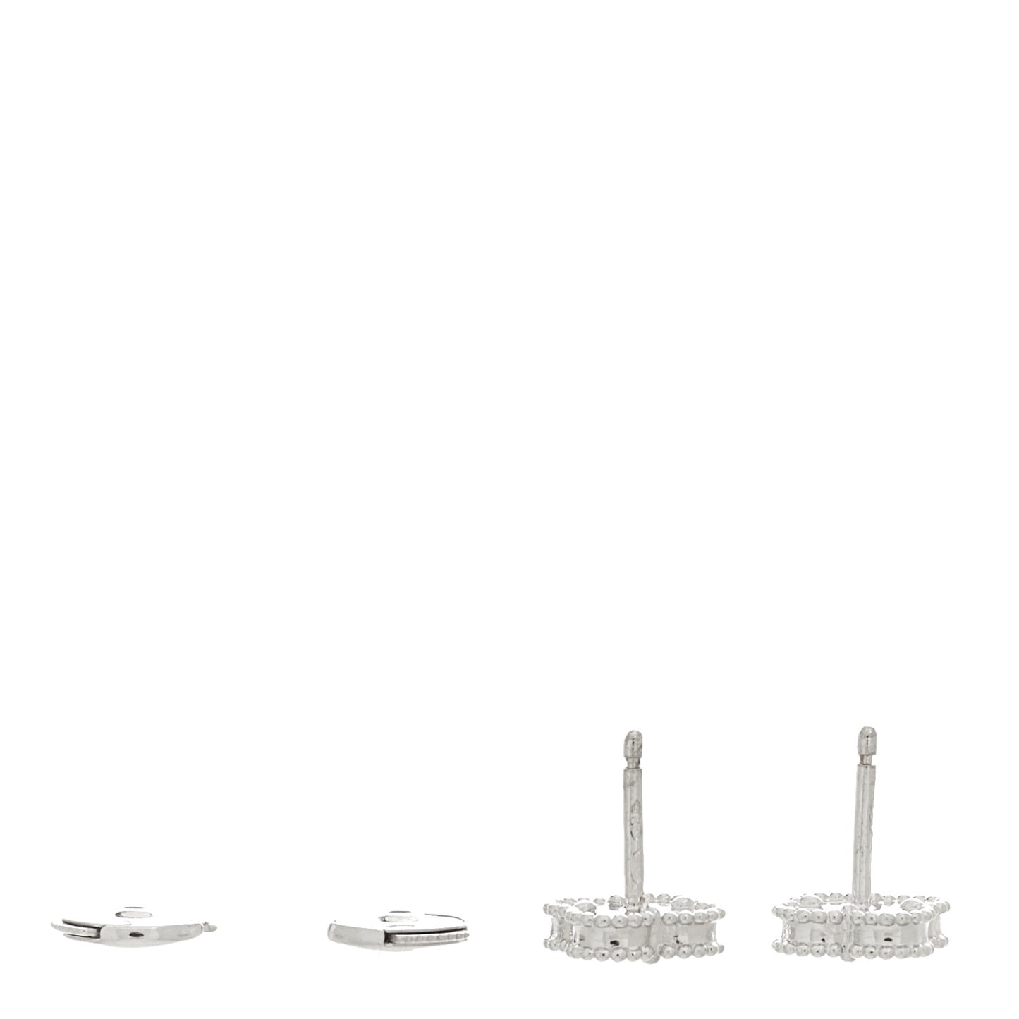 18K White Gold Mother of Pearl Sweet Alhambra Earrings