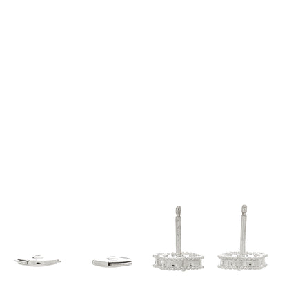 Van Cleef & Arpels 18K White Gold Mother of Pearl Sweet Alhambra Earrings 3 of 5