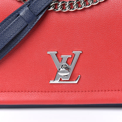 Louis Vuitton Calfskin Lockme II Chain Bag BB Rubis Marine 10 of 10