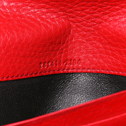 Gucci Pebbled Calfskin Large Soho Continental Wallet Red 6 of 11