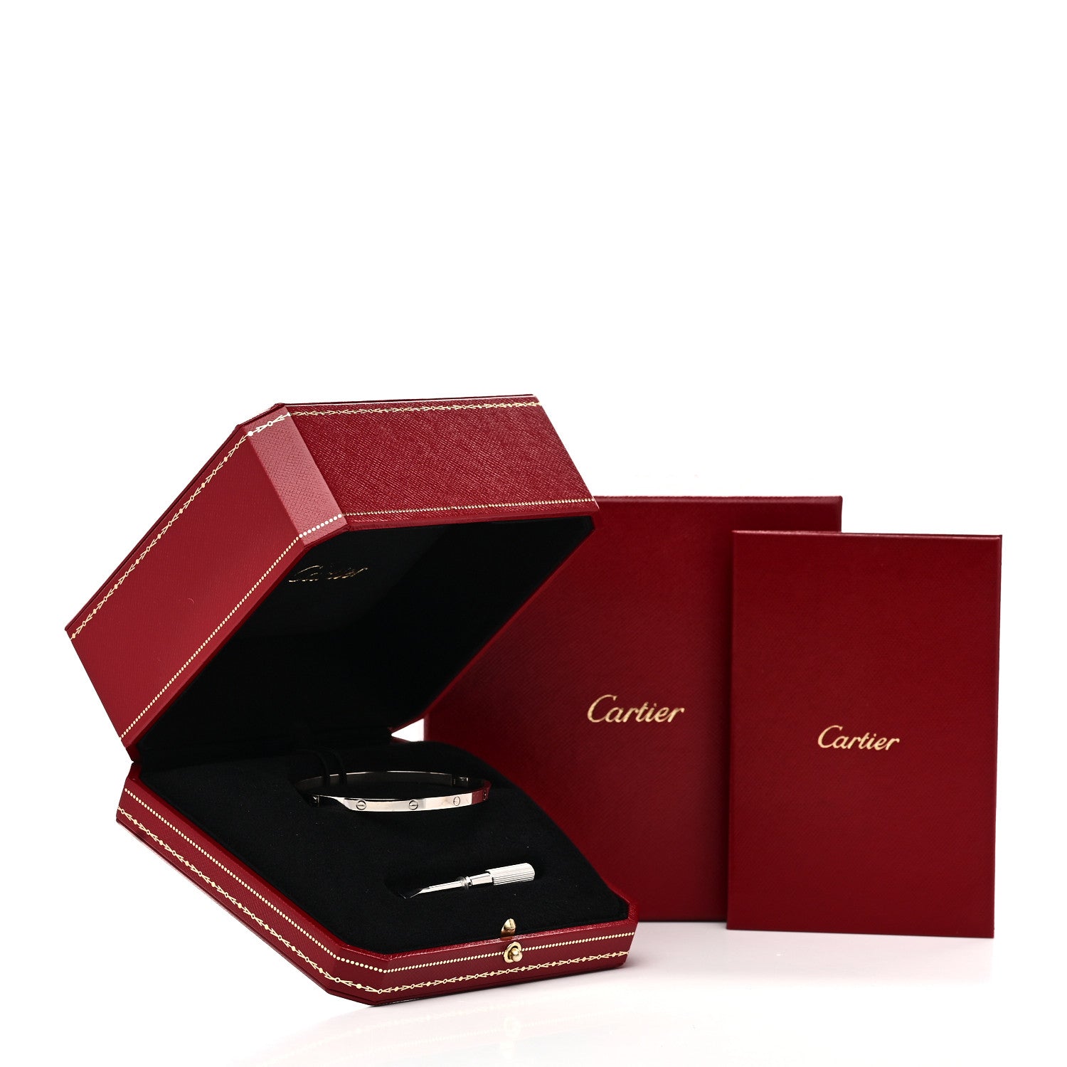 Cartier 18K White Gold Small LOVE Bracelet 18 10 of 10