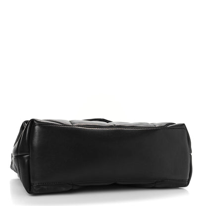Saint Laurent Lambskin Quilted Small Loulou Puffer Monogram Chain Satchel Black 4 of 8