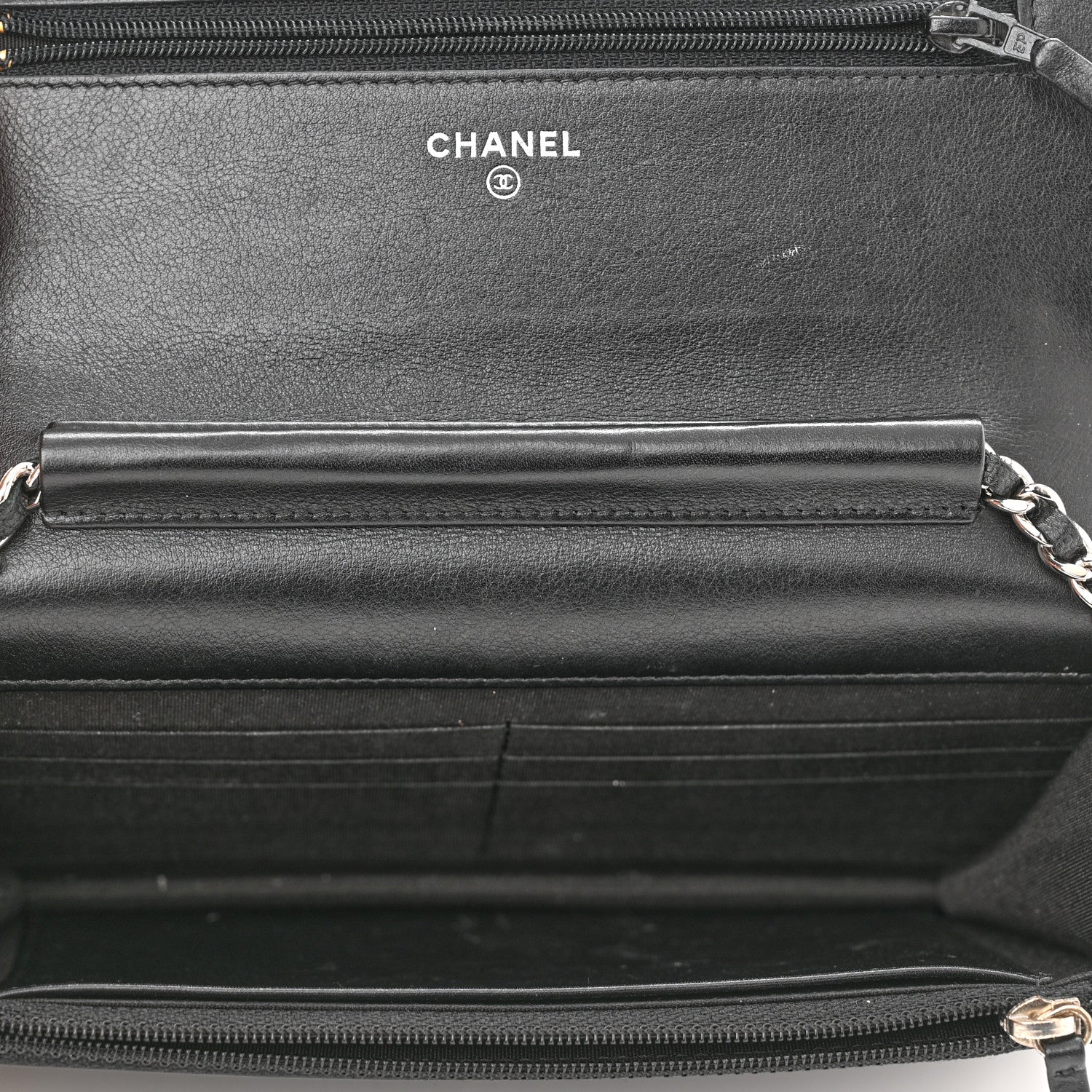 Chanel Caviar Sevruga Wallet On Chain WOC Black 5 of 15