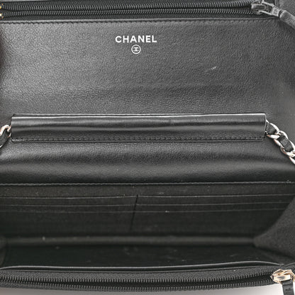 Chanel Caviar Sevruga Wallet On Chain WOC Black 5 of 15