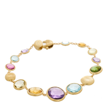 Marco Bicego 18K Yellow Gold Multi Gemstone Jaipur Color Graduated Bracelet 1 of 4