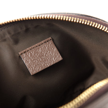 Gucci GG Supreme Monogram Textured Calfskin Web Medium Ophidia Cosmetic Case Beige Ebony New Acero 6 of 7