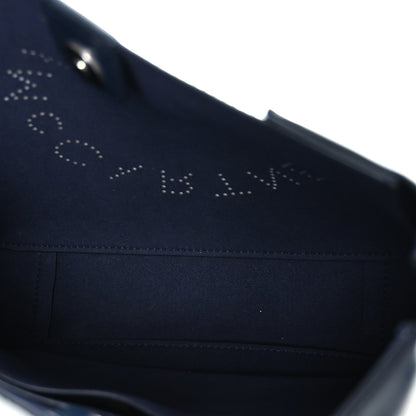 Stella McCartney Eco Alter Nappa Perforated Logo Mini Crossbody Navy 5 of 9