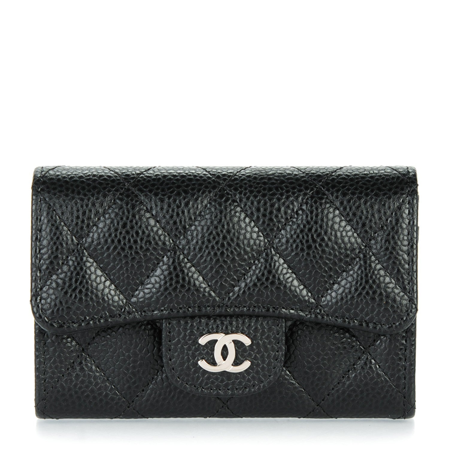 Chanel Caviar Quilted Flap Card Holder Black 1 of 8