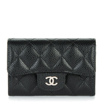 Chanel Caviar Quilted Flap Card Holder Black 1 of 8