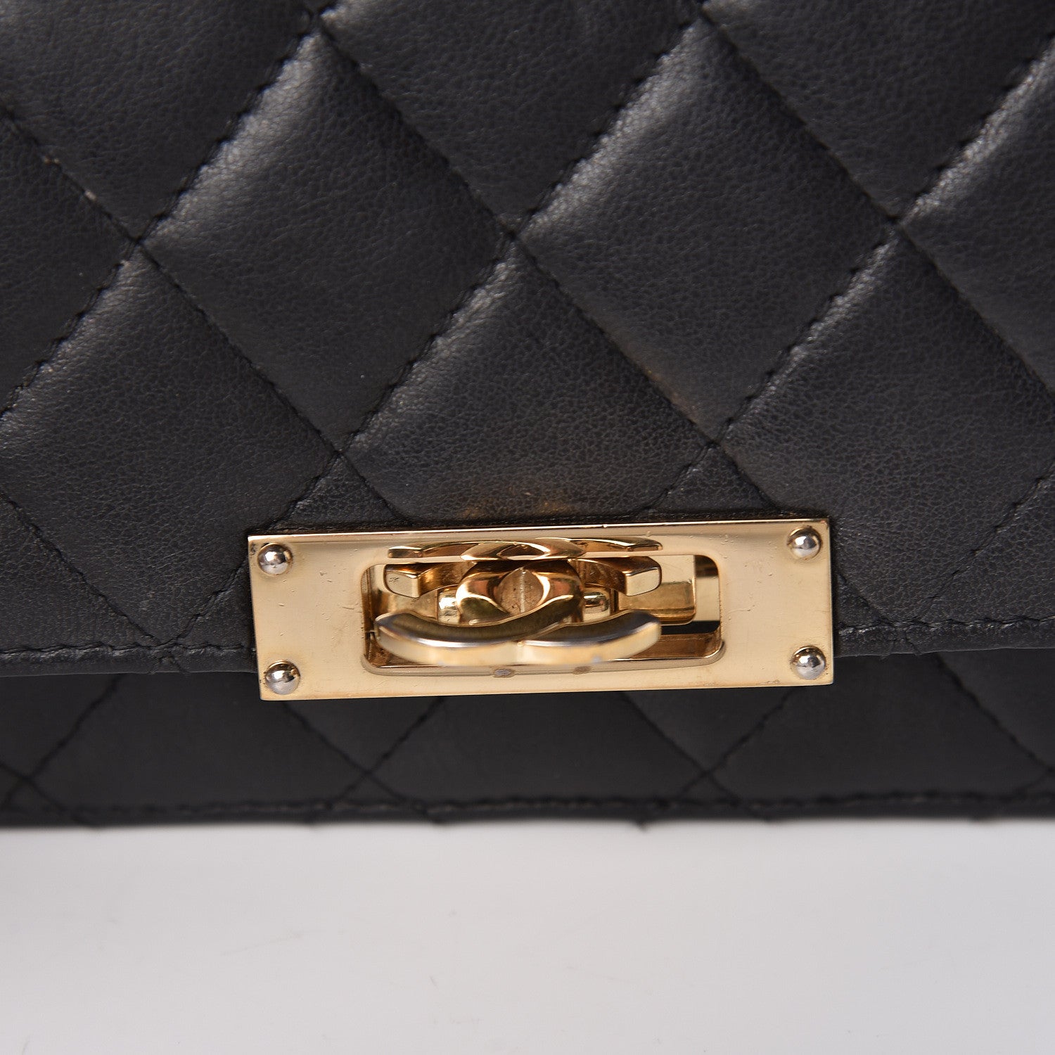 Chanel Lambskin Quilted Golden Class Wallet on Chain WOC Black 39 of 39