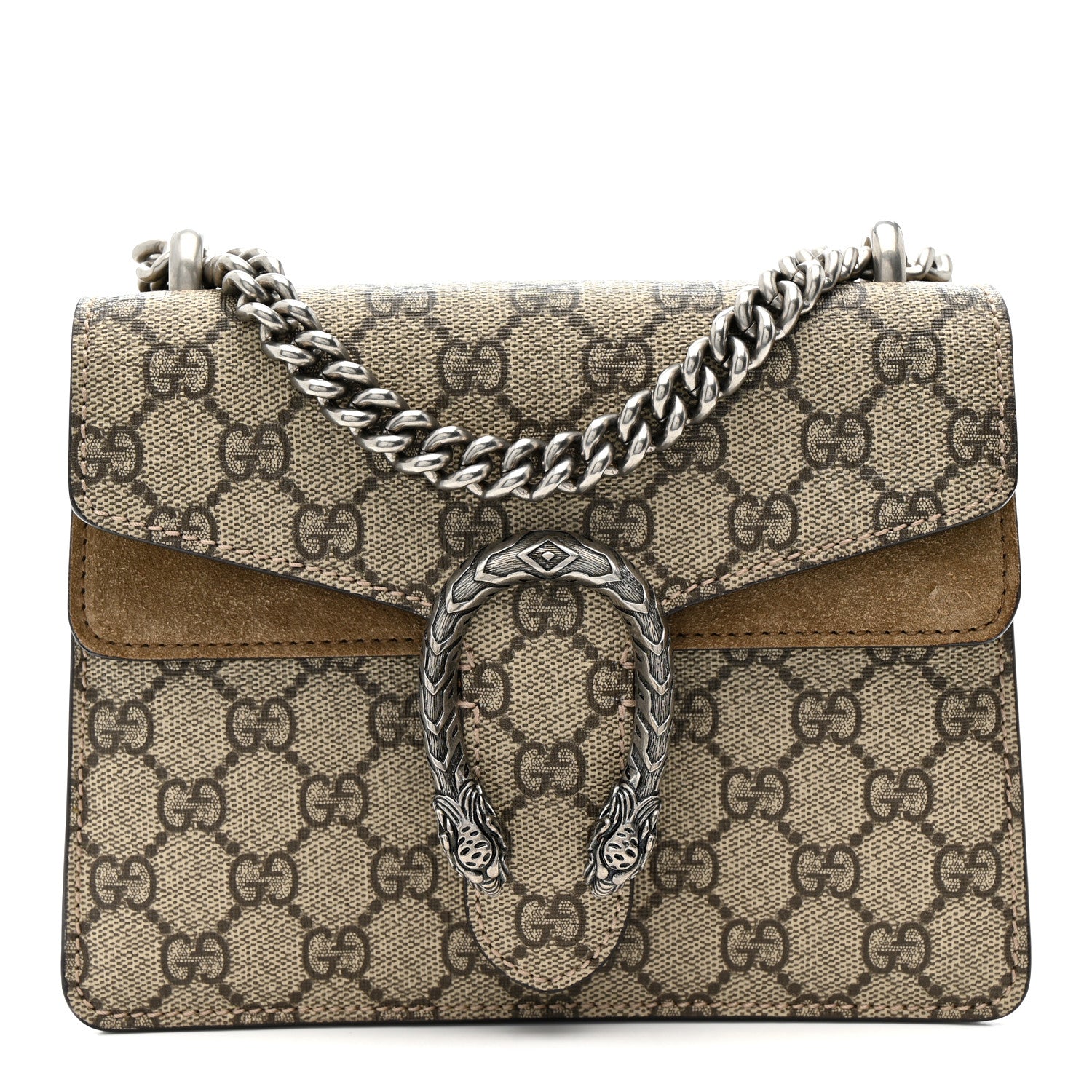 Gucci GG Supreme Monogram Mini Dionysus Shoulder Bag Taupe 1 of 14