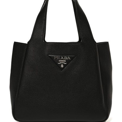 Prada Vitello Daino Soft Medium Dynamique Tote Black 8 of 10