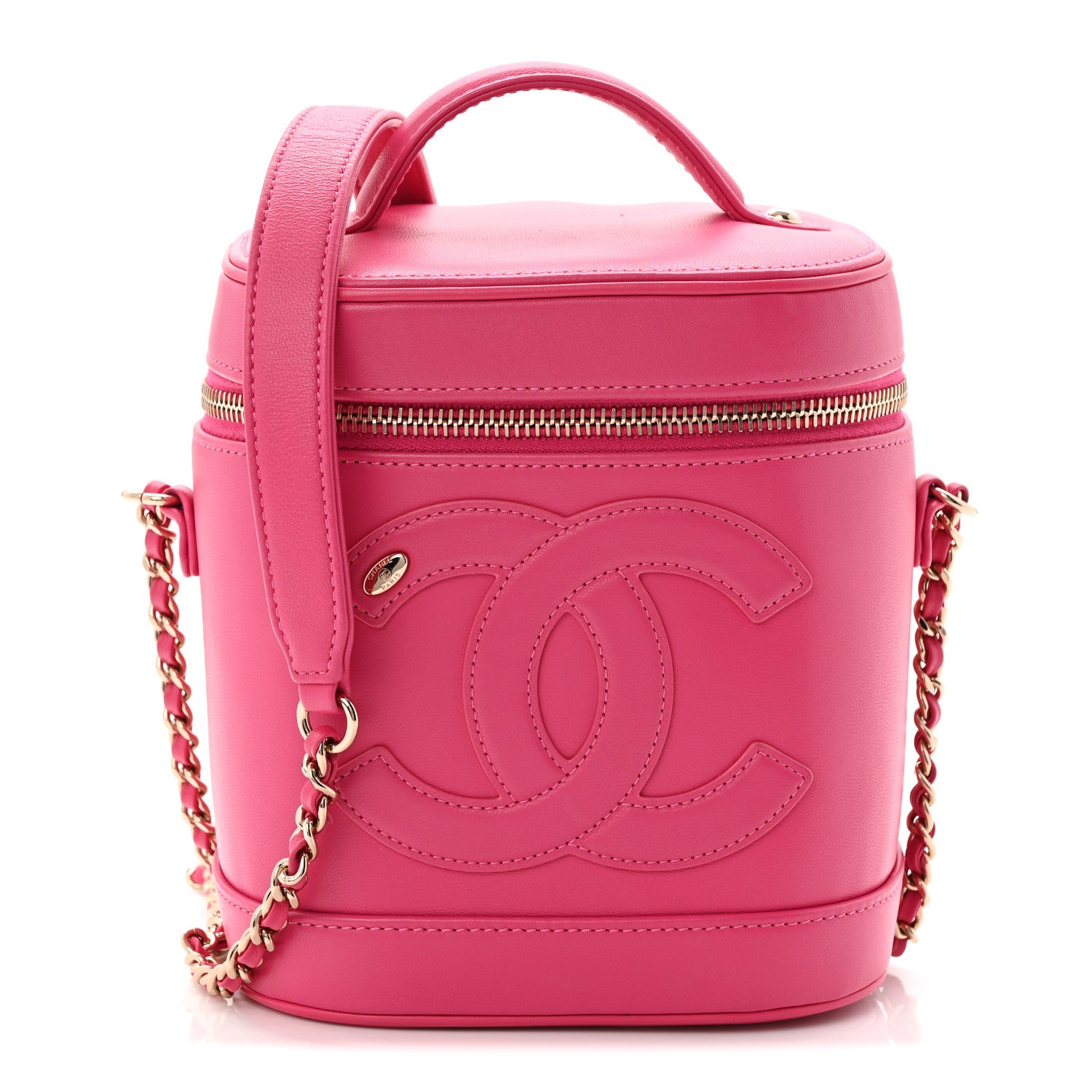 Chanel Lambskin Timeless Vanity Cosmetic Case Pink 1 of 19