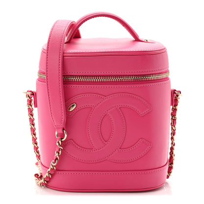 Chanel Lambskin Timeless Vanity Cosmetic Case Pink 1 of 19