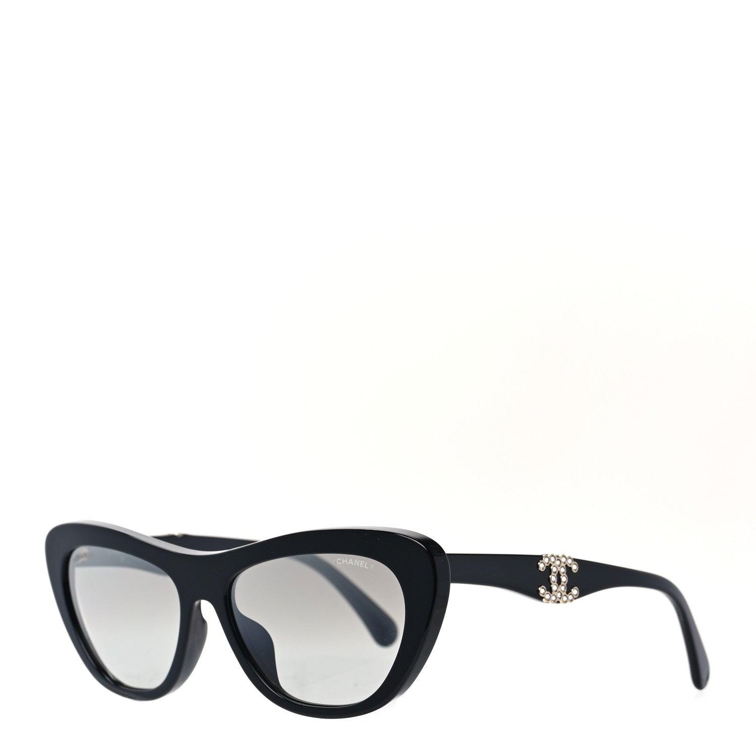 Chanel Acetate Crystal CC Butterfly Sunglasses 71417A Black 1 of 7