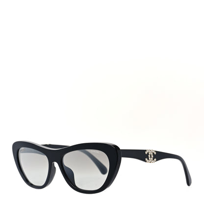 Chanel Acetate Crystal CC Butterfly Sunglasses 71417A Black 1 of 7