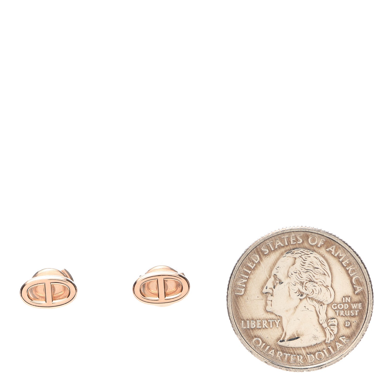 Hermes 18K Rose Gold TPM Farandole Stud Earrings 2 of 5