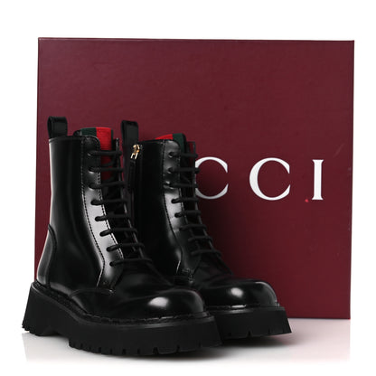 Gucci Spice Lux Nappa Web Combat Boots 36 Black 21 of 22