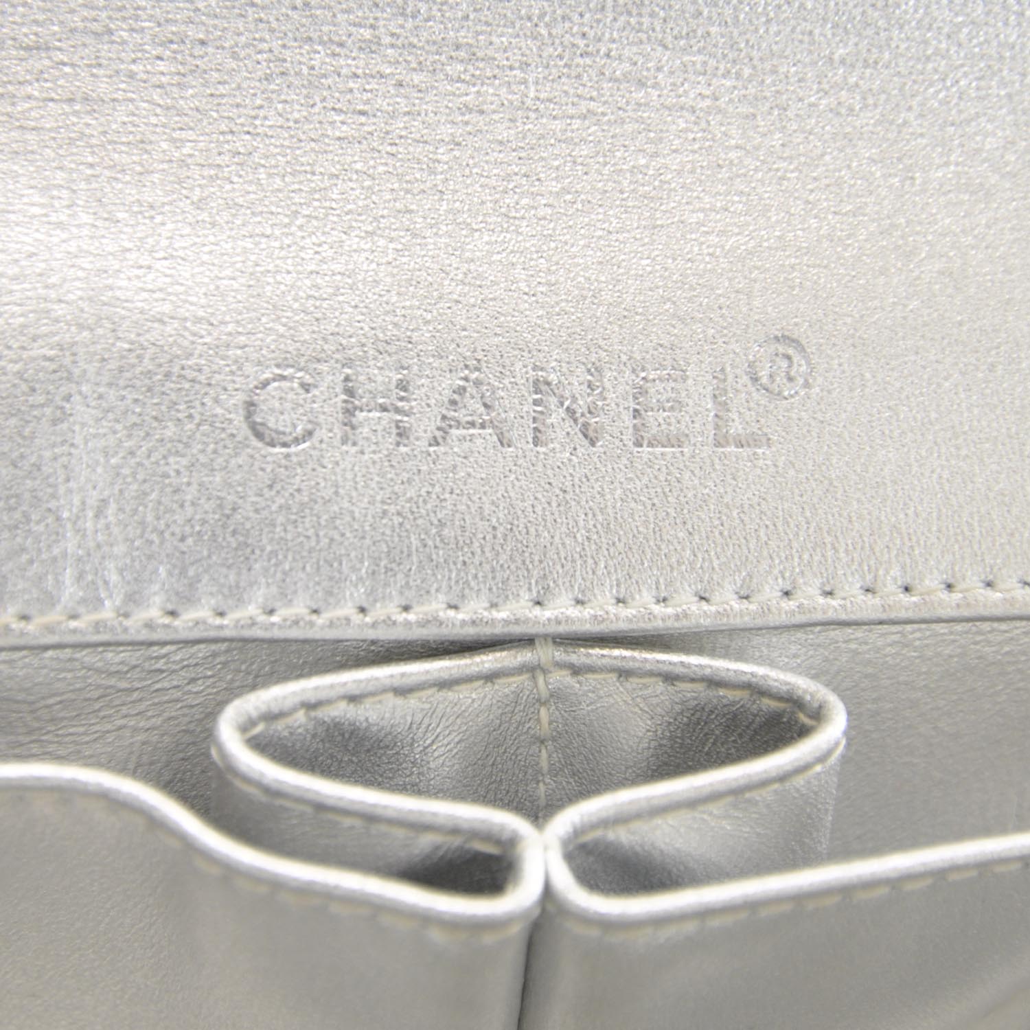 Chanel Lambskin East West Chocolate Bar Flap Silver 10 of 11