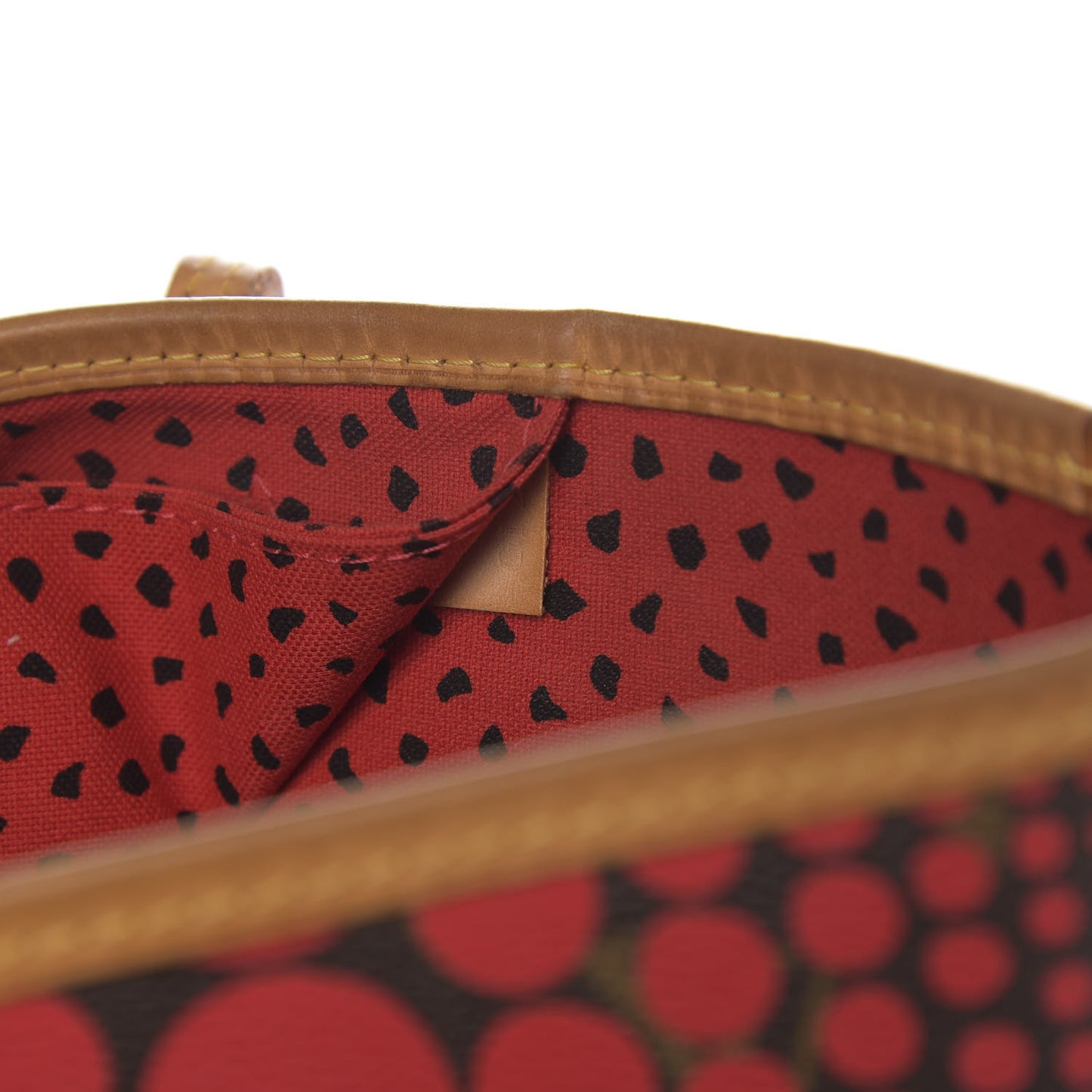 Monogram Kusama Waves Neverfull MM Red