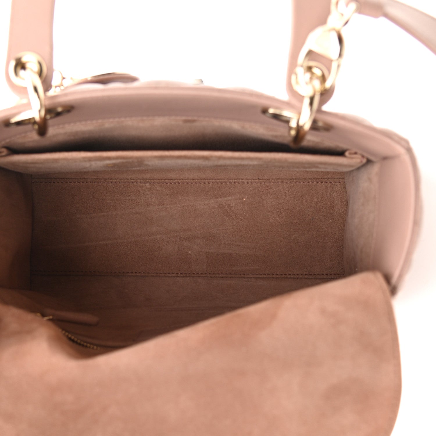 Christian Dior Lambskin Cannage Medium Lady Dior Rose Poudre 5 of 10