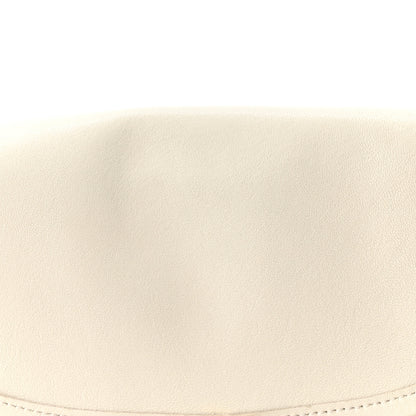 Celine Shiny Lambskin Soft Triomphe Little Half Moon Bag Cotton 6 of 8